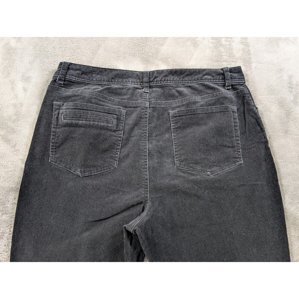 Vintage Chico's Corduroy Pants Womens 2 Reg Black Stretch Casual Minimalist - Picture 4 of 11